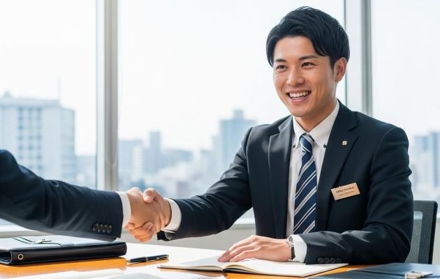 将来性のある反響営業職に転職に成功して活躍する男性