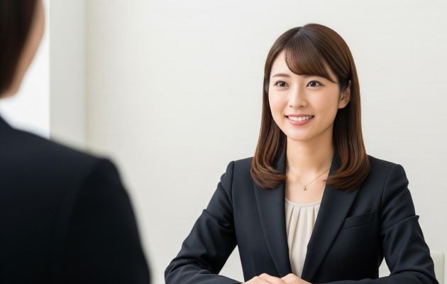 手取り20万円から抜け出し余裕をもった一人暮らし生活を送るために転職の面接に挑む20代の女性