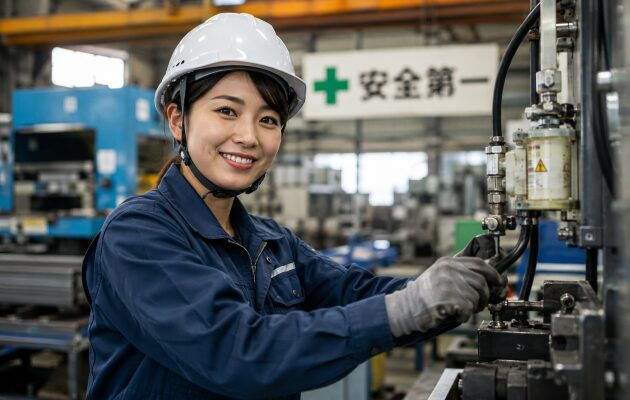 未経験からブルーカラーの機械エンジニアに転職した女性